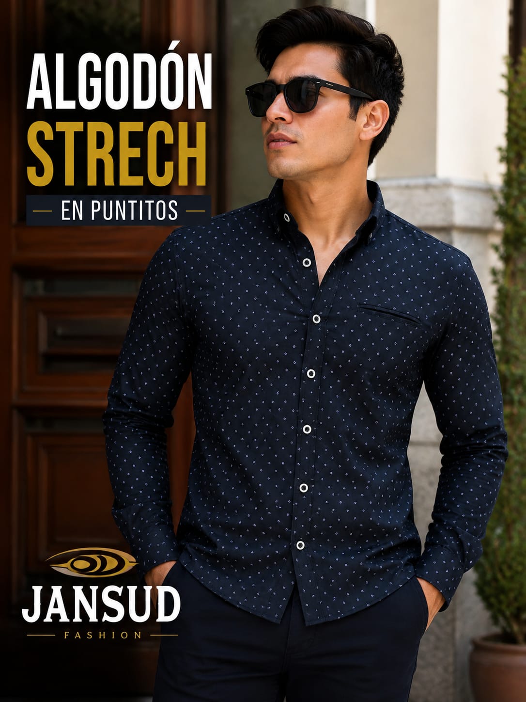 Algodón Strech en Estampado Puntitos - foto 1 de 2